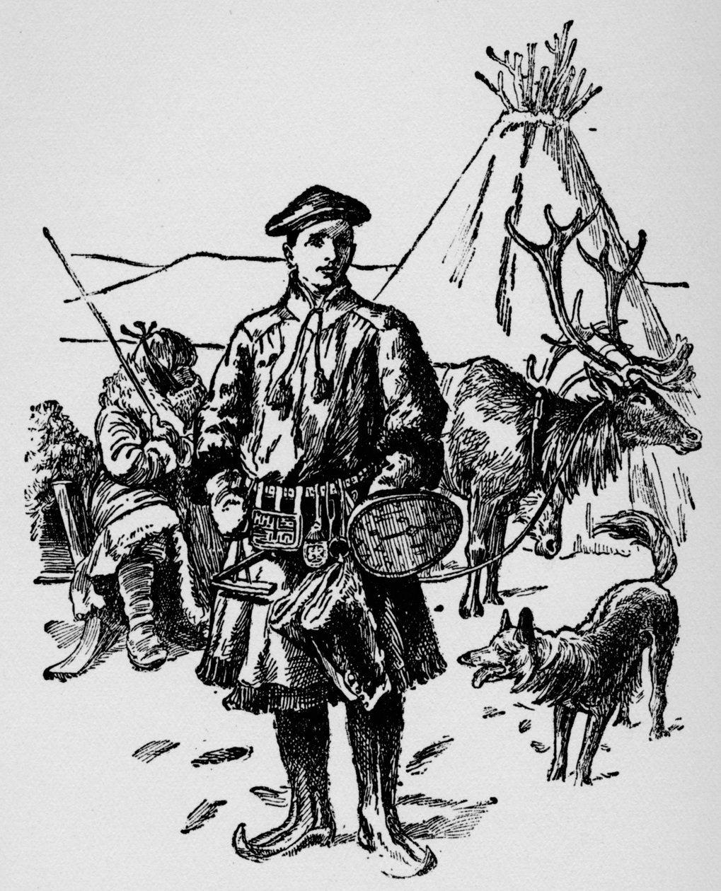 Linnaeus in Laplandse Kleding, ca. 1918 door Unbekannt