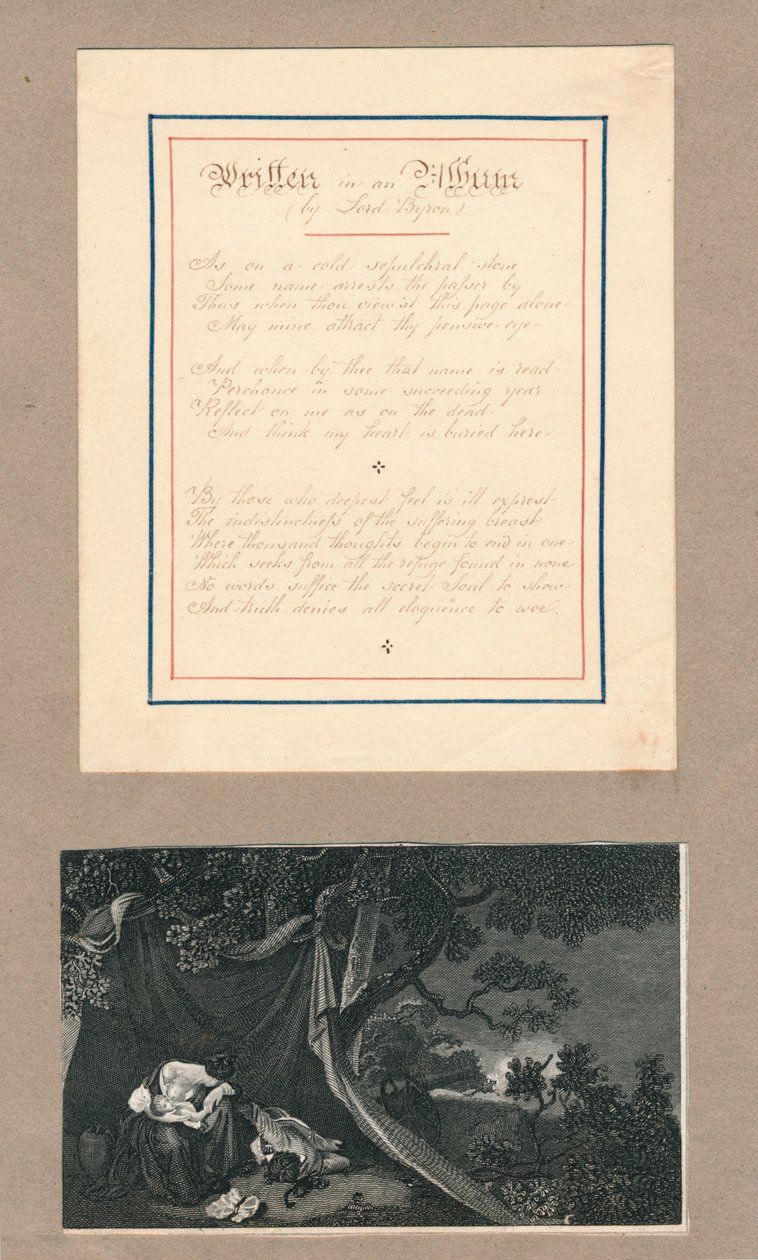 Regels geschreven in een Album, op Malta, c1812 door Unbekannt