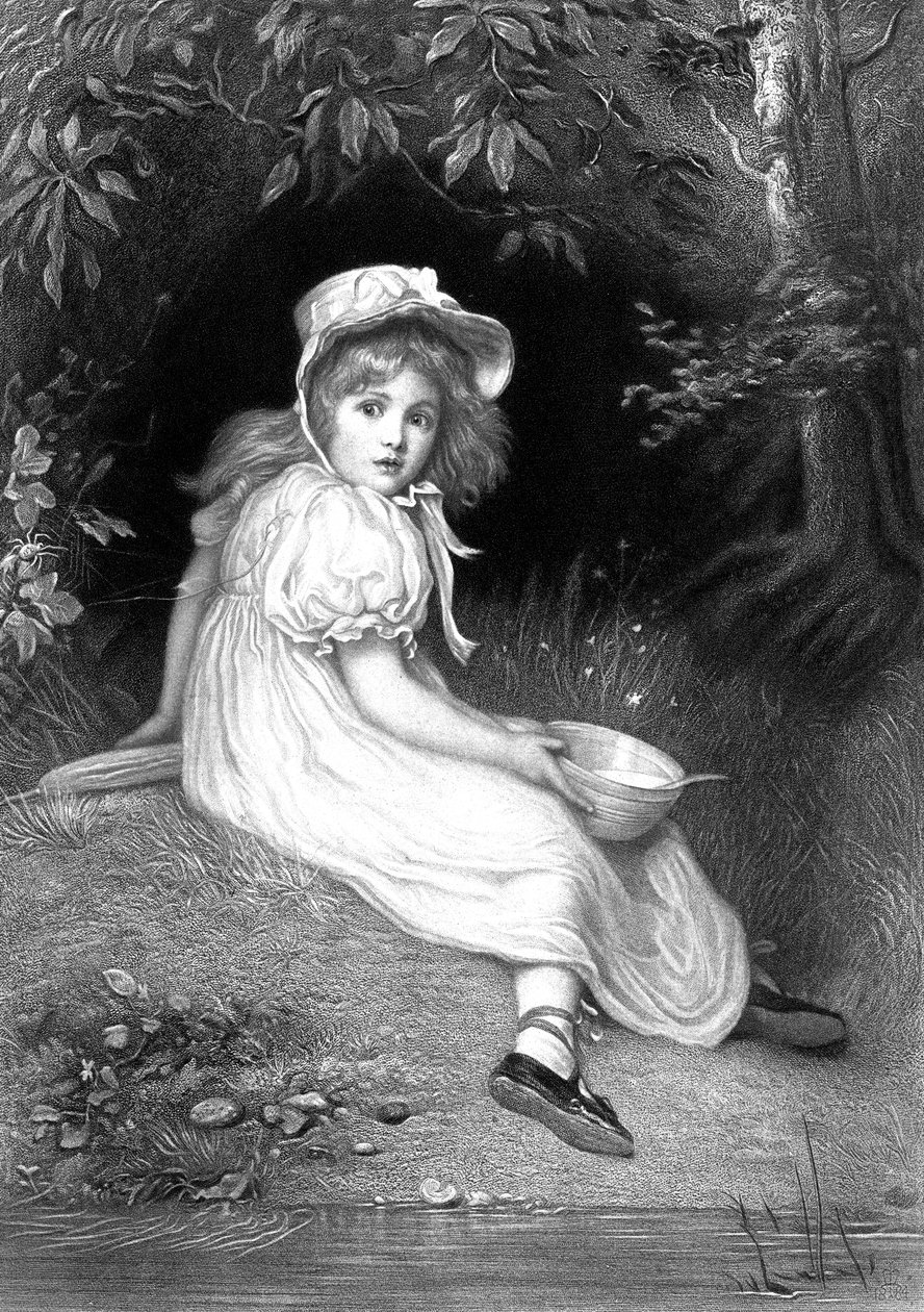 Kleine Miss Muffet, 19e eeuw door Unbekannt