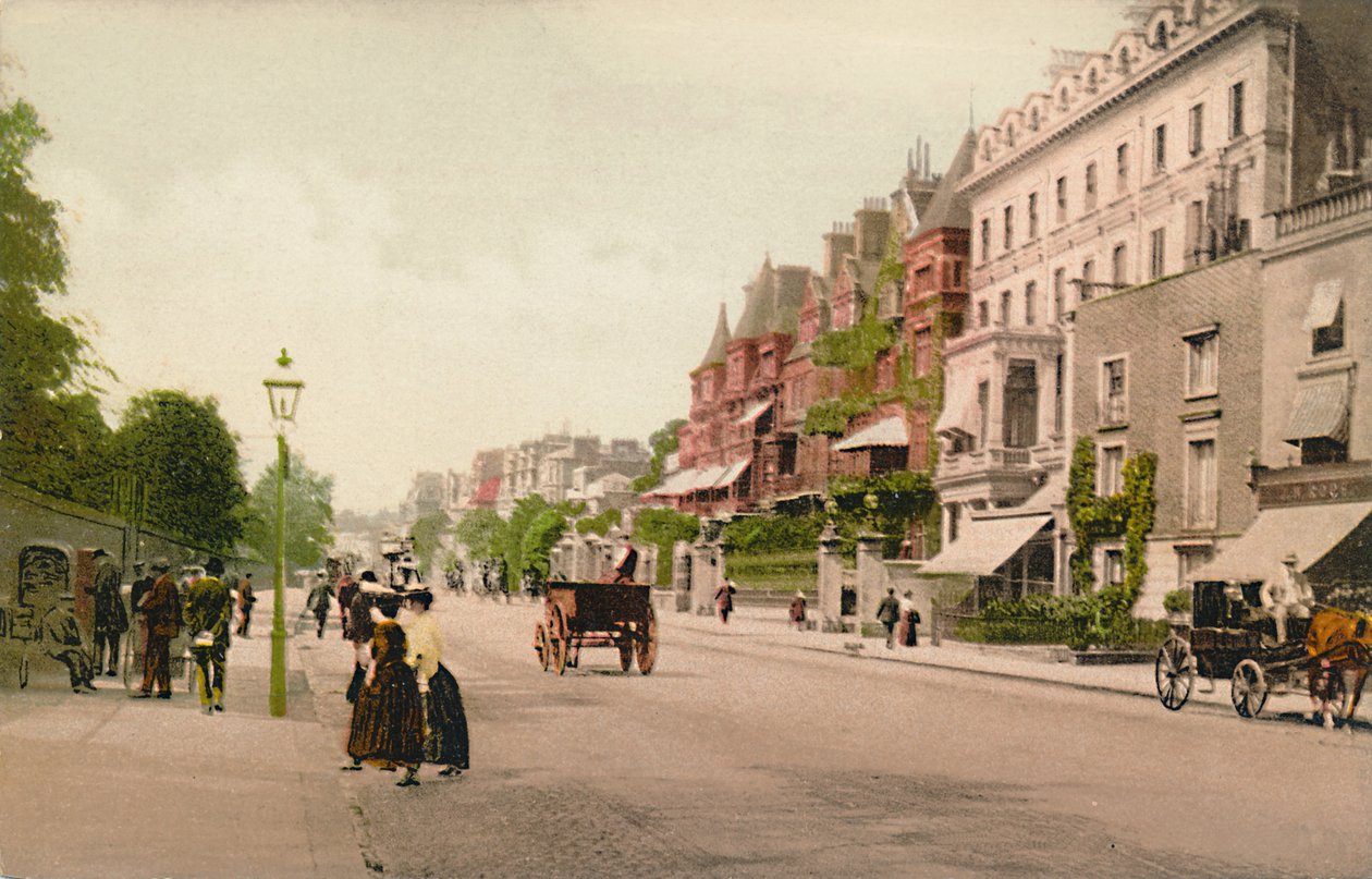 Londen. Bayswater Road, ca. 1900 door Unbekannt