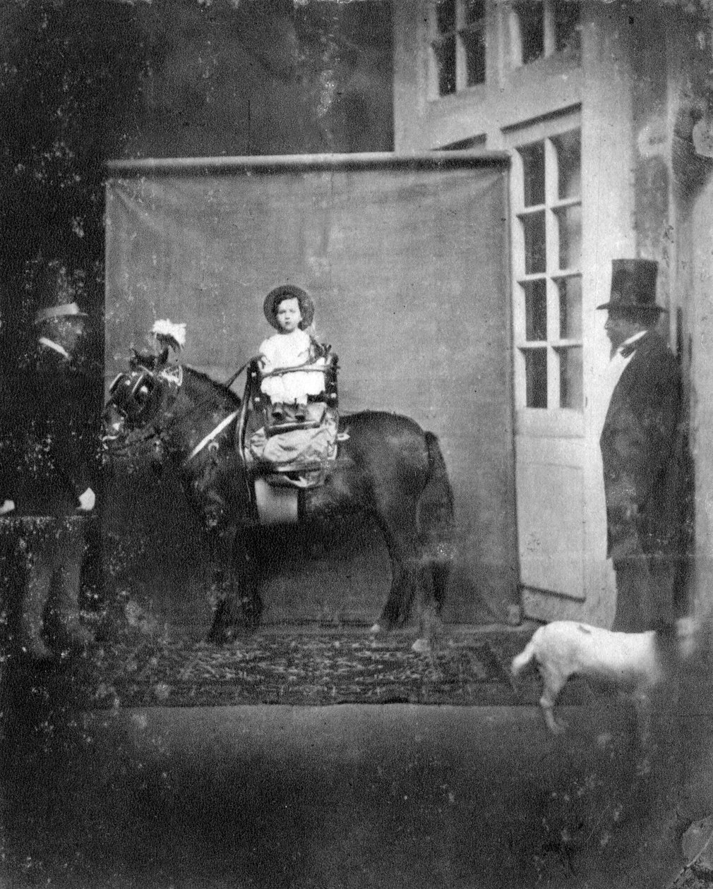 Louis Napoleon, Prins Imperial, op een pony, ca. 1860-1863 door Unbekannt