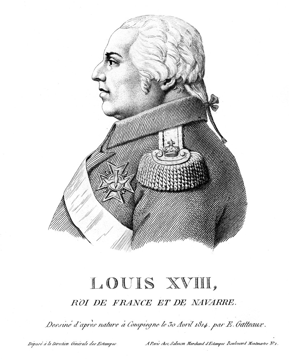 Lodewijk XVIII, koning van Frankrijk, 1814 door Unbekannt