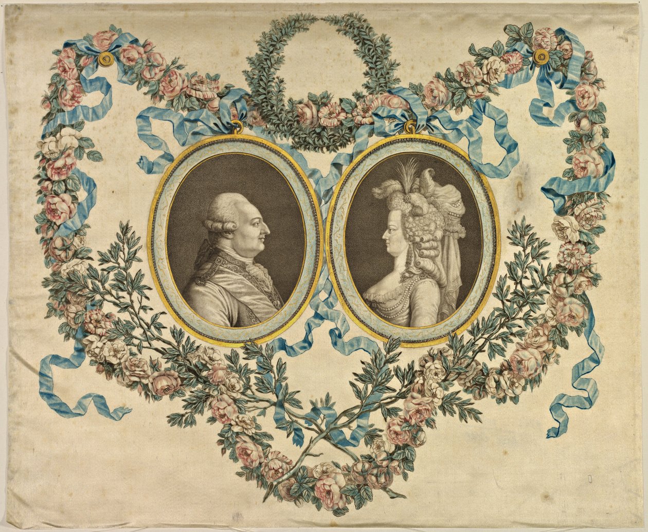 Lodewijk XVI en Marie-Antoinette door Unbekannt