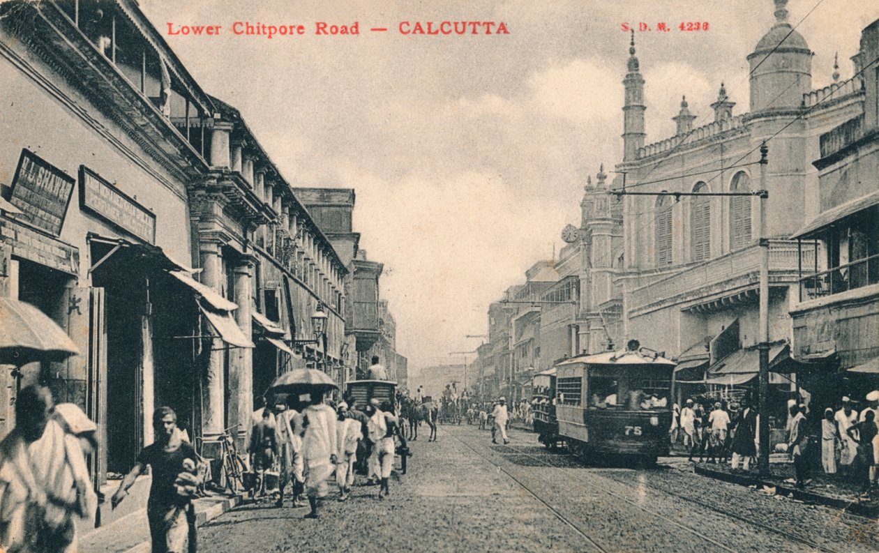 Lower Chitpore Road - Calcutta, c1910 door Unbekannt
