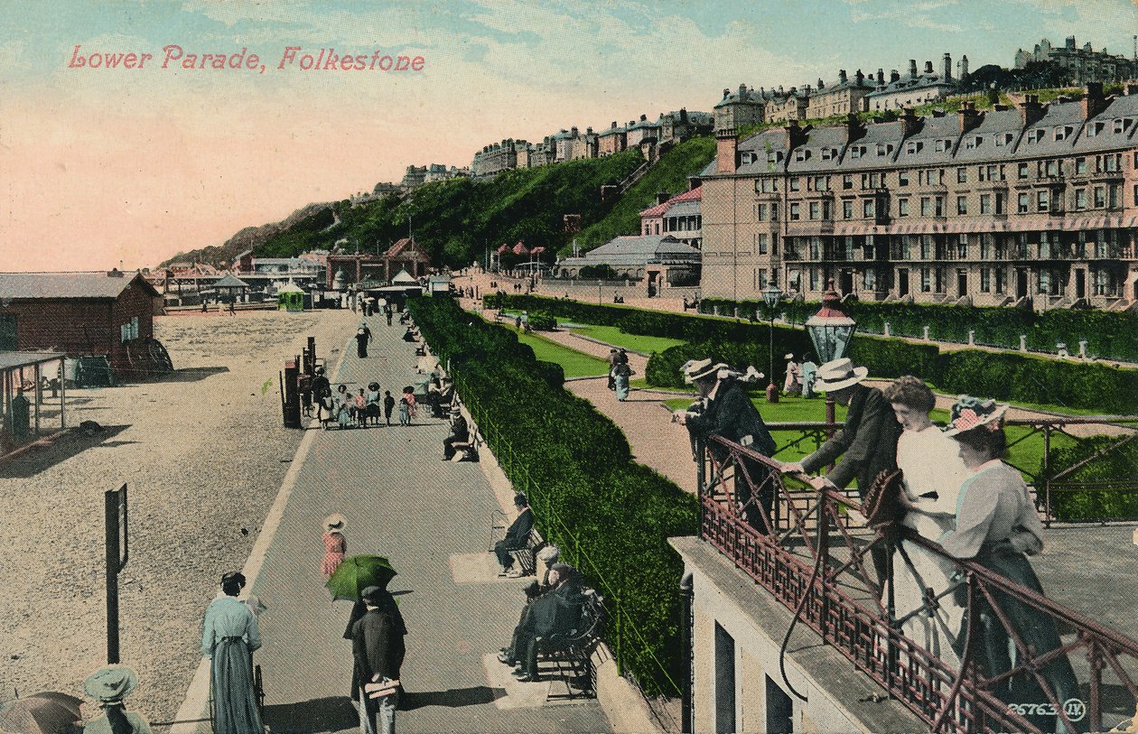 Lower Parade, Folkestone, eind 19e-begin 20e eeuw door Unbekannt
