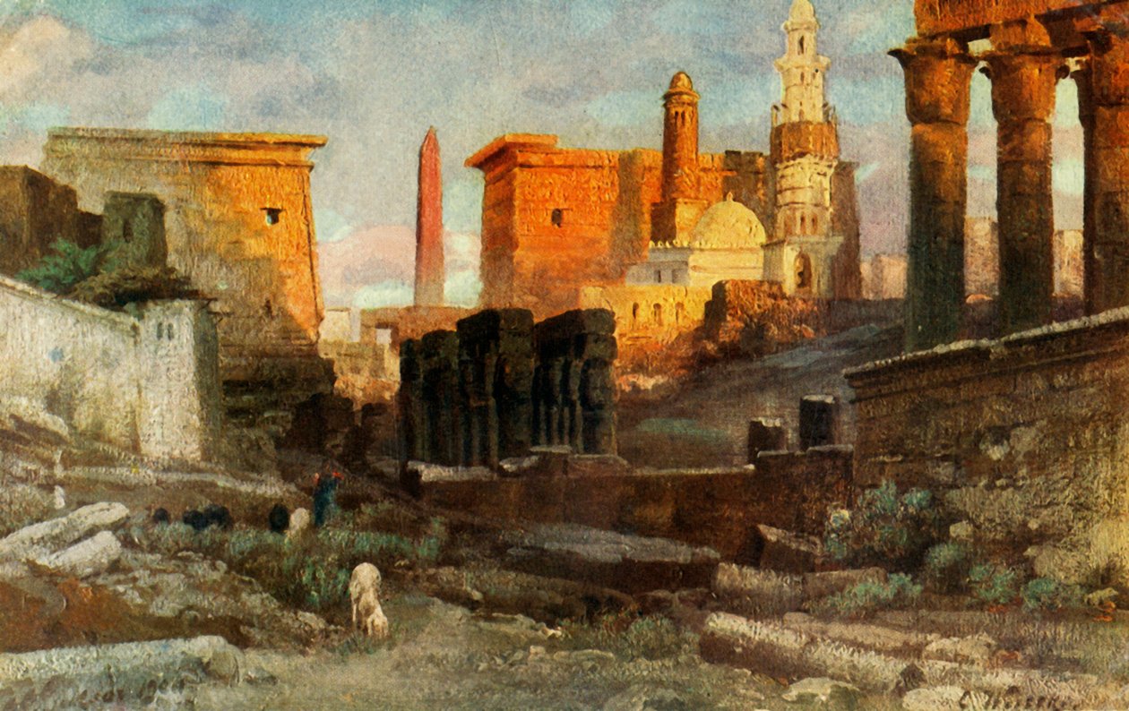 Luxor. Tempels, ca. 1918-ca. 1939 door Unbekannt