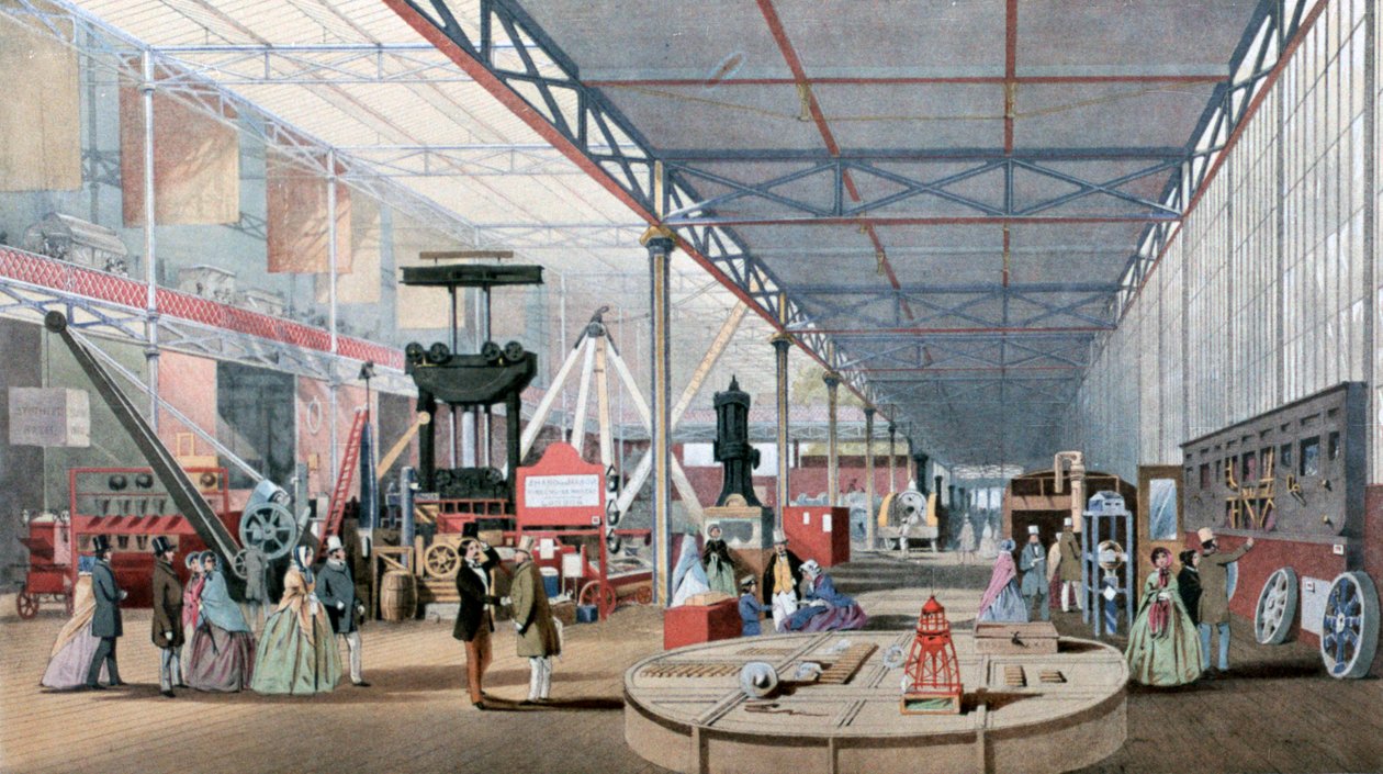 Machinery Hall, Crystal Palace Tentoonstelling, Londen, 1851 door Unbekannt