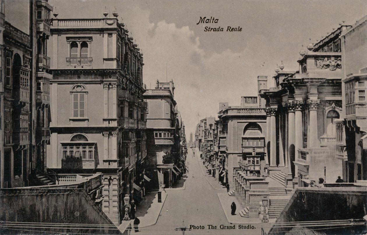 Malta - Strada Reale, ca. 1900 door Unbekannt