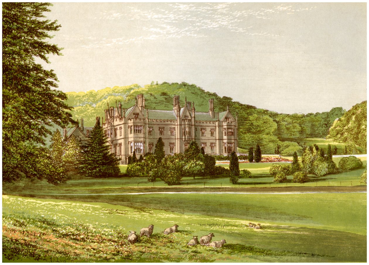 Mamhead, Devon, huis van Baronet Newman, ca. 1880 door Unbekannt