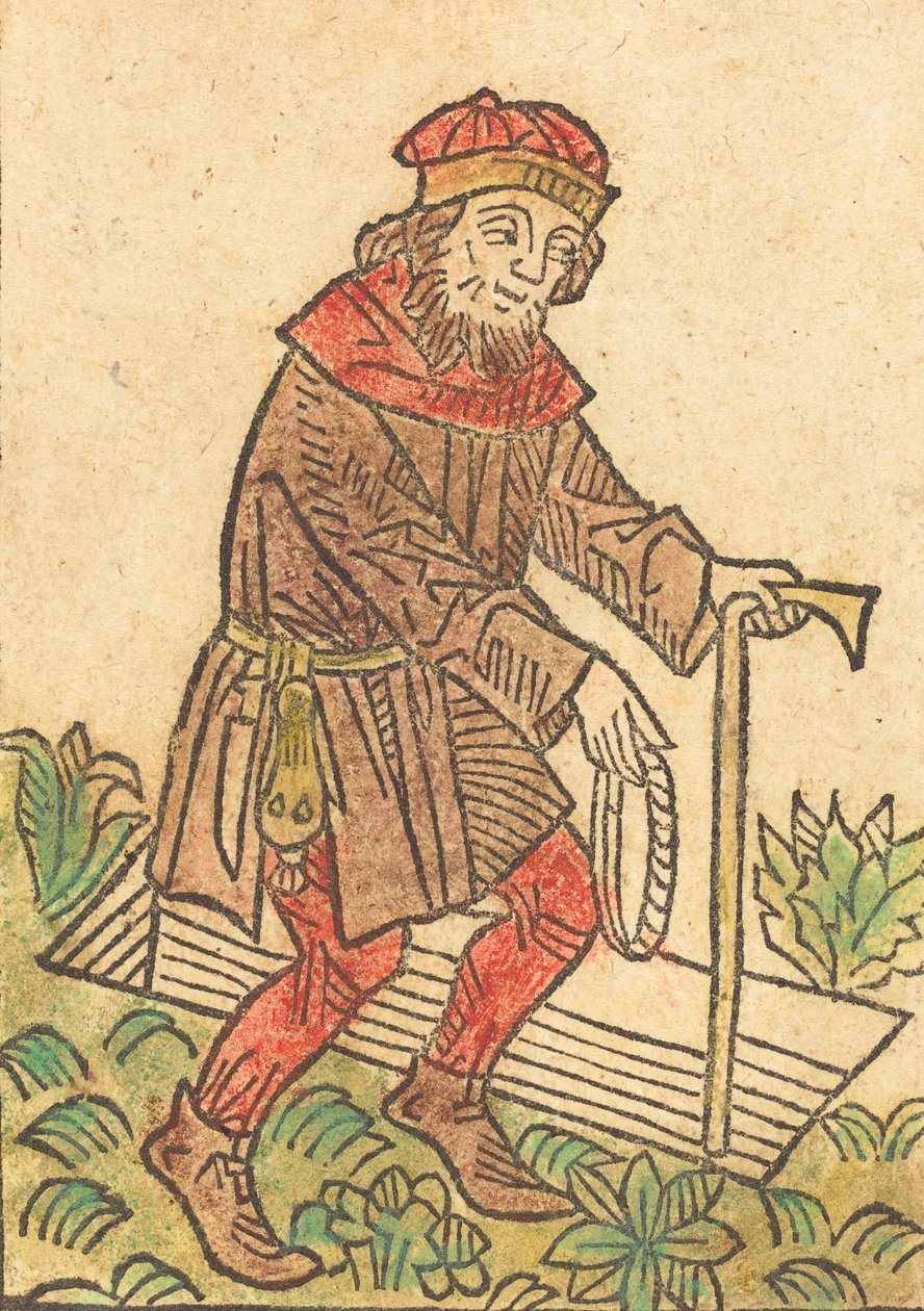 Man die naar een Graf loopt, ca. 1495 door Unbekannt