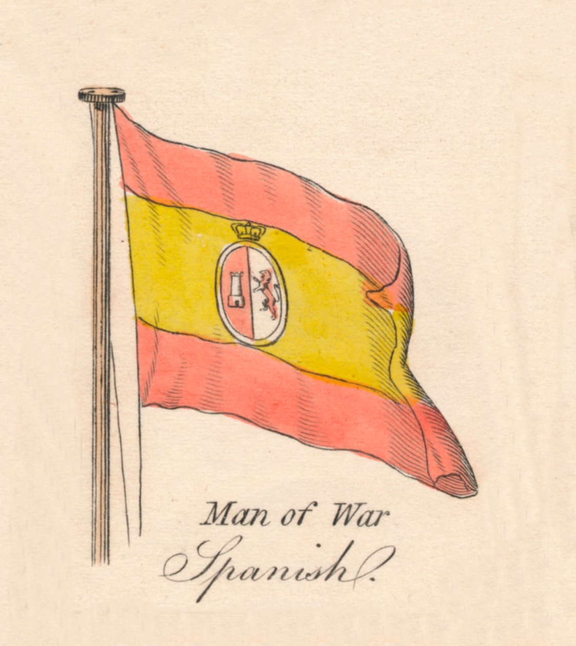 Oorlogsschip - Spaans, 1838 door Unbekannt