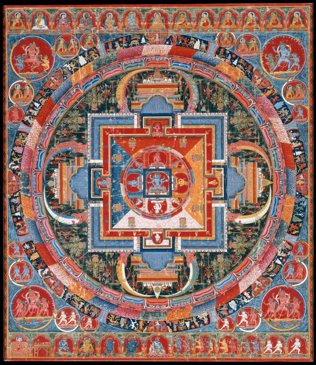 Mandala van Jnanadakini, eind 14e eeuw door Unbekannt