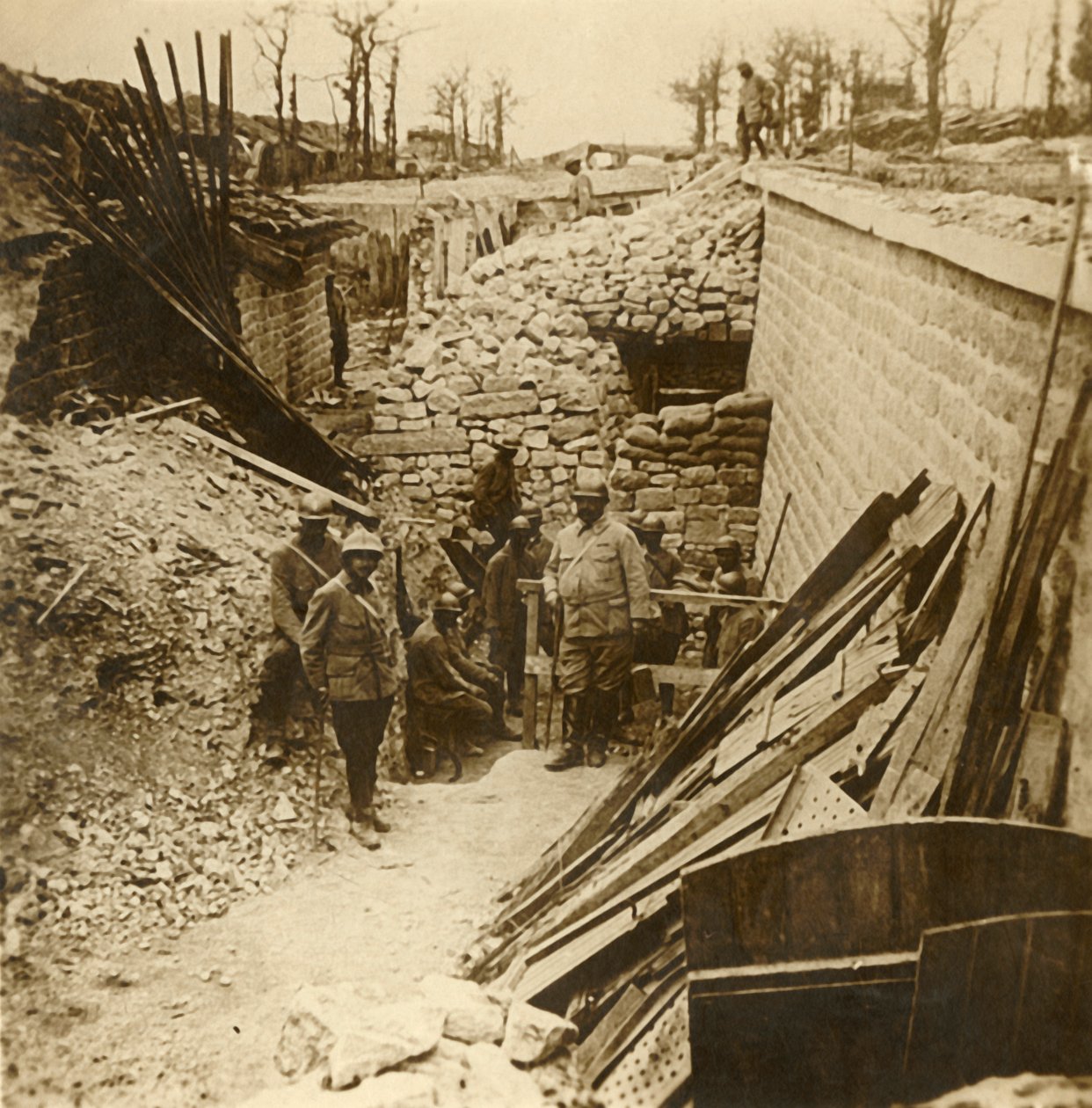 Marceau-kazerne, Verdun, Noord-Frankrijk, 1916 door Unbekannt