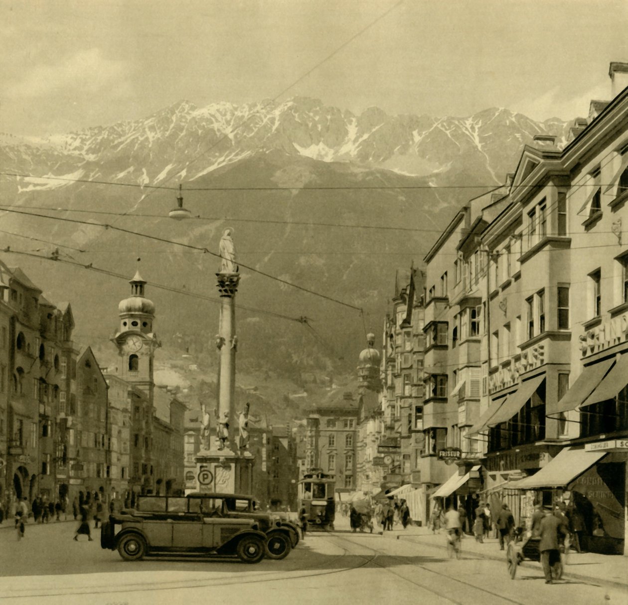 Maria-Theresien-Strasse, Innsbruck, Tirol, Oostenrijk, ca. 1935 door Unbekannt