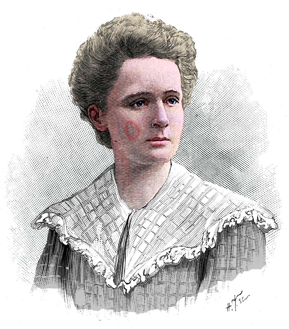 Marie Sklodowska Curie, Pools-gebore Franse natuurkundige, 1904 door Unbekannt