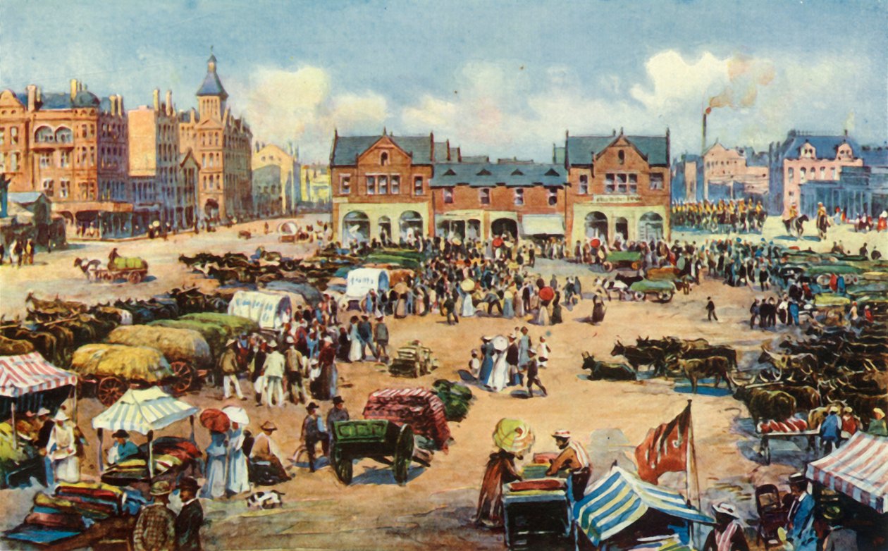 Marktplein, Johannesburg, 1901 door Unbekannt