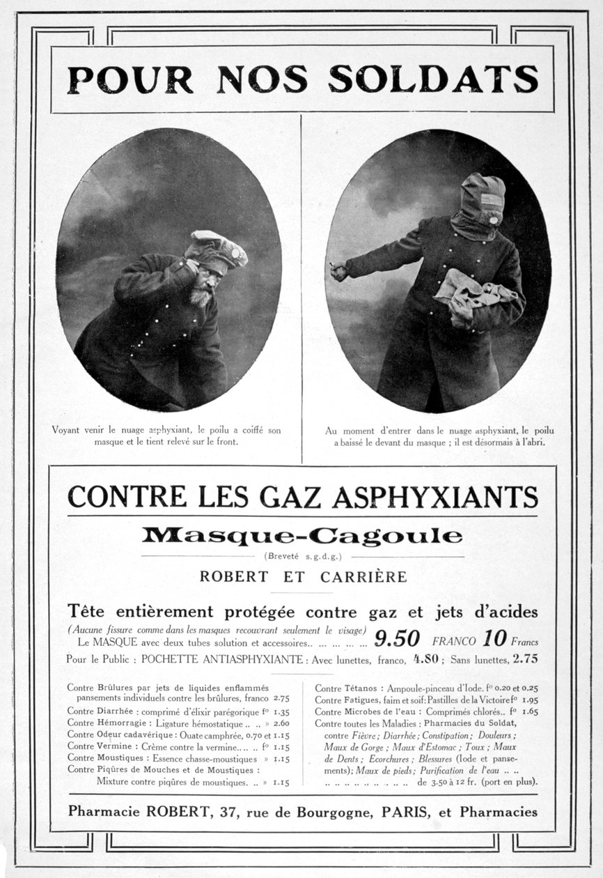 Gasmasker Advertentie door Unbekannt