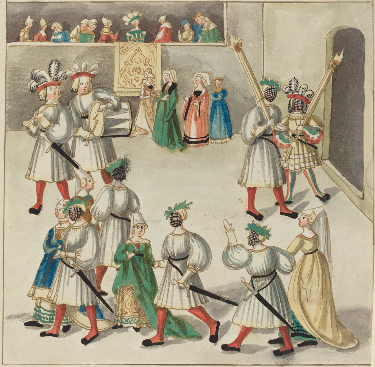 Maskerade, ca. 1515 door Unbekannt