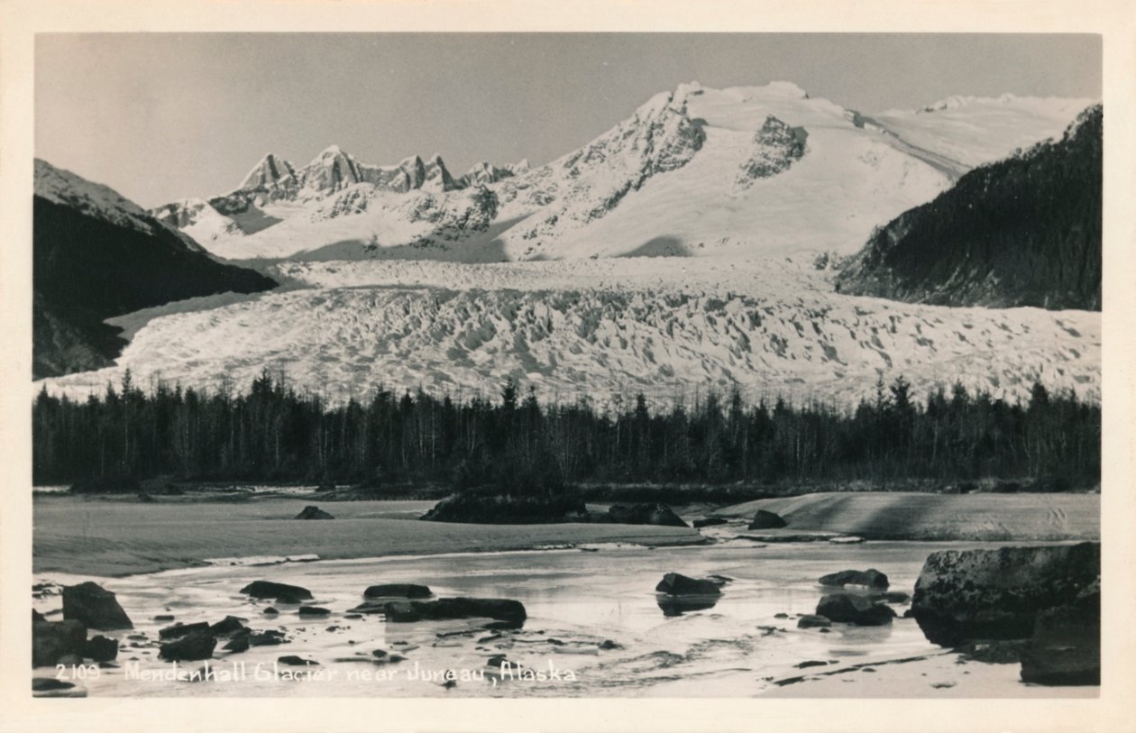 Mendenhall-gletsjer bij Juneau, Alaska, ca. 1940 door Unbekannt