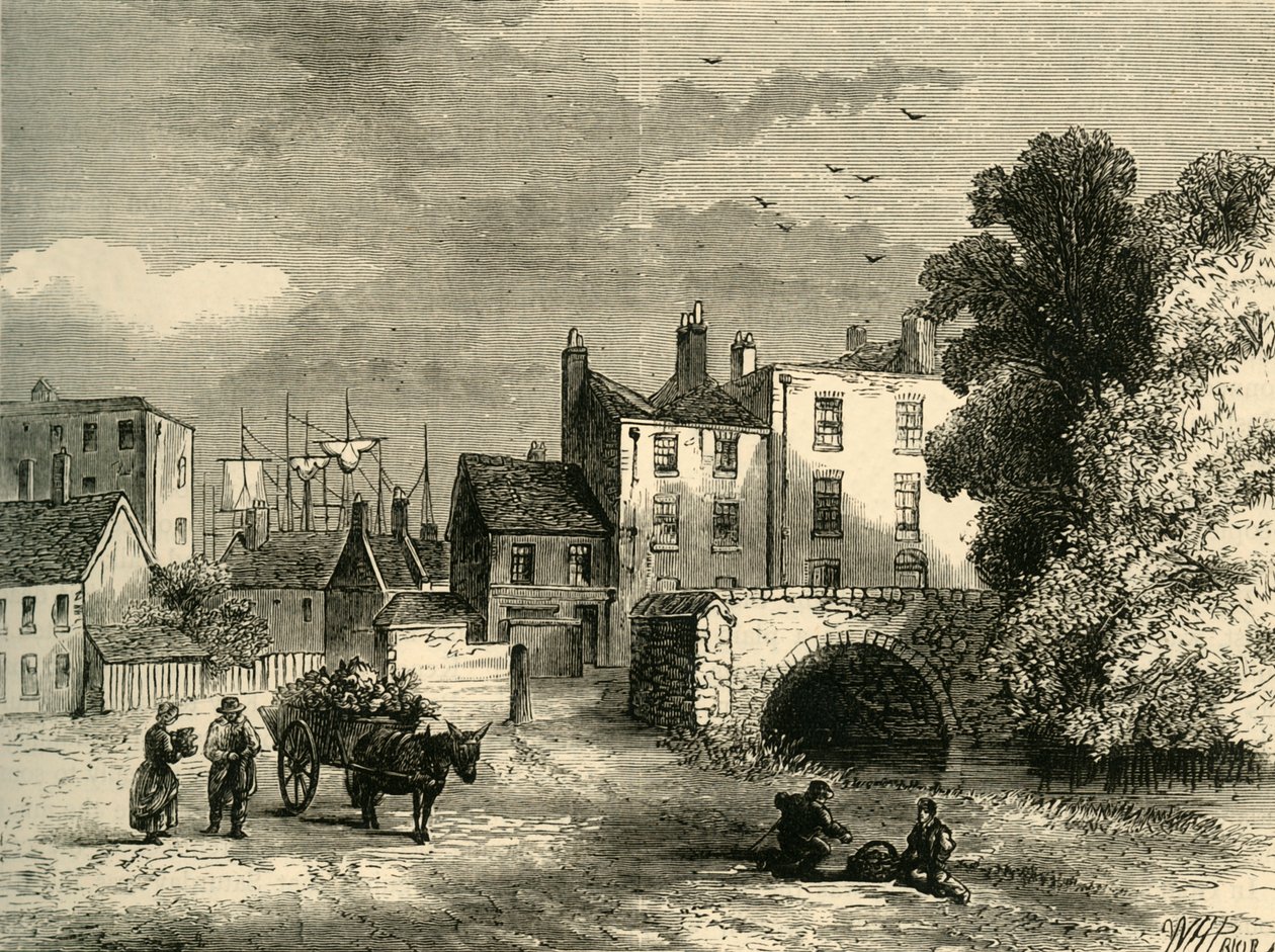 Mill Pond Brug, in 1826, ca. 1878 door Unbekannt