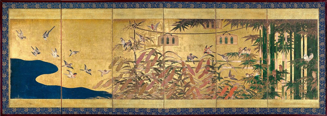 Millet en vogels, ca 1625 door Unbekannt