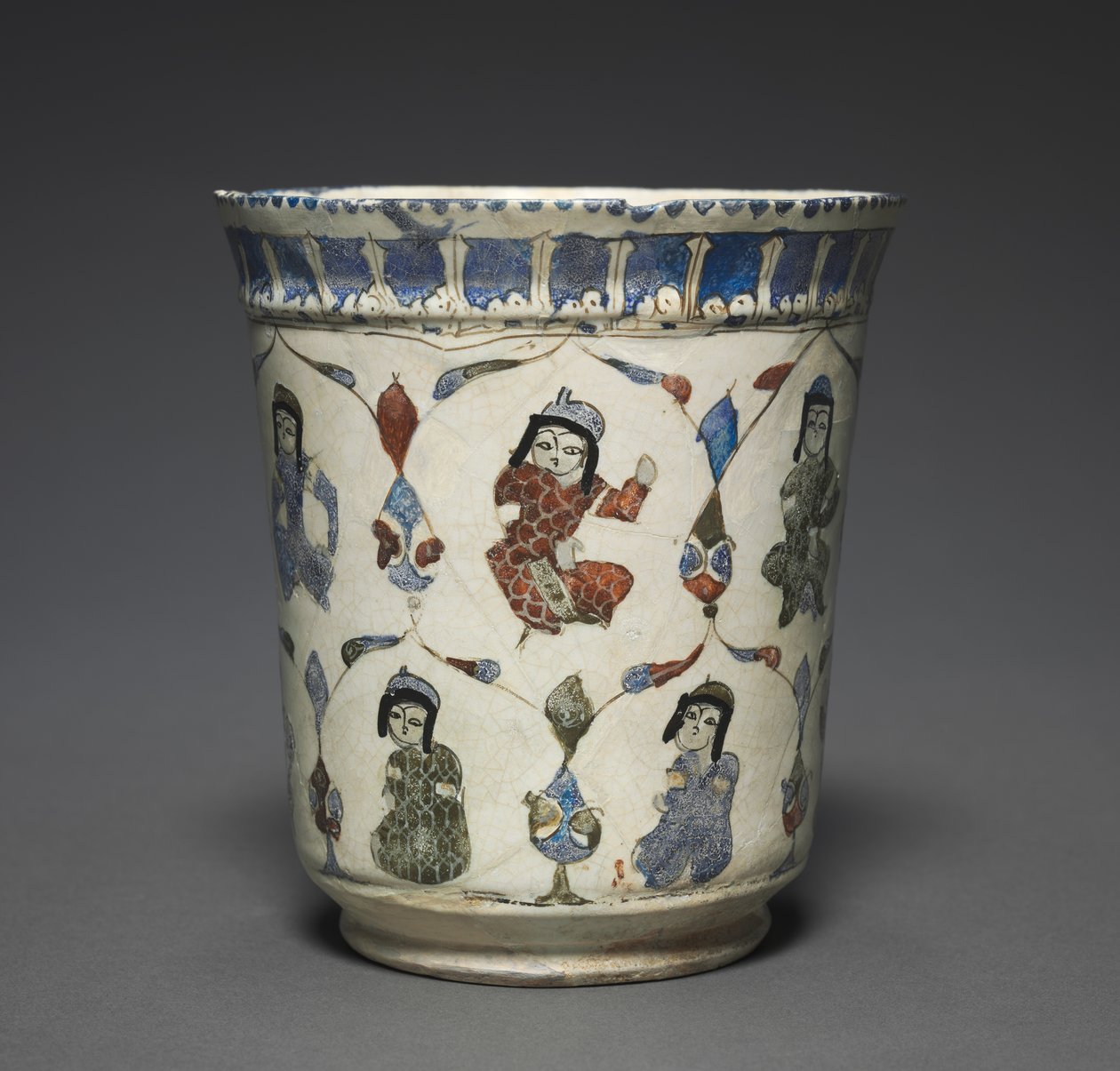 Minai beker met zittende prinsen, 1180-1220 door Unbekannt