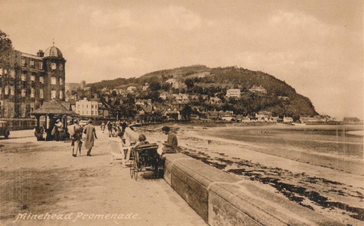Promenade van Minehead, Somerset door Unbekannt