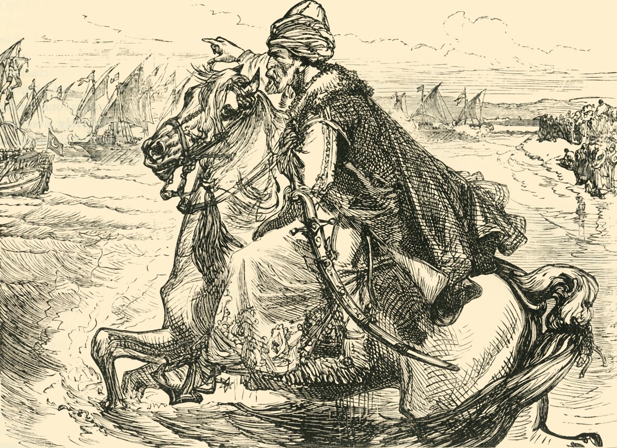 Mohammed II moedigt zijn zeelieden aan, 1890 door Unbekannt