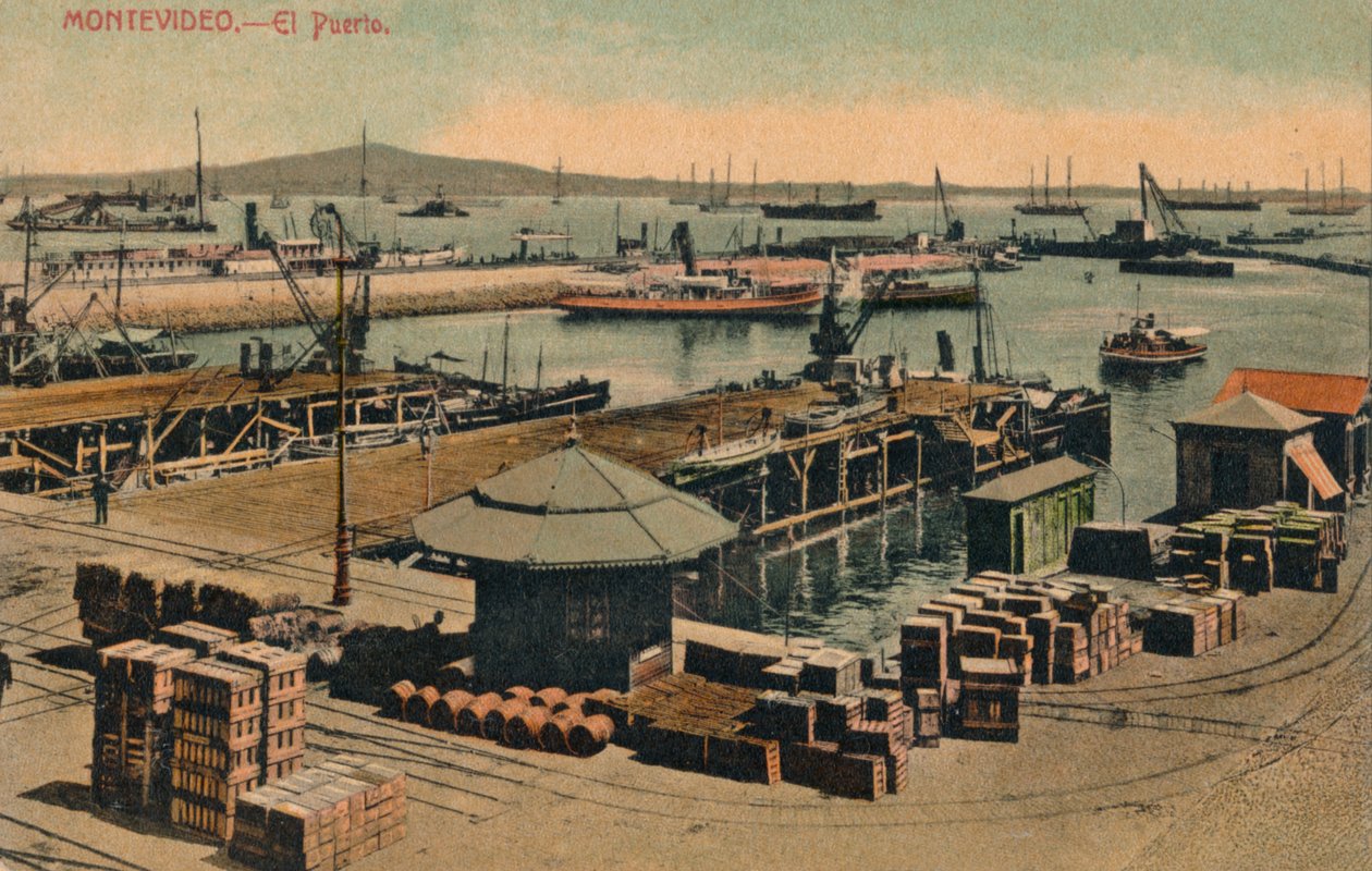 Montevideo - De Haven, ca. 1900 door Unbekannt