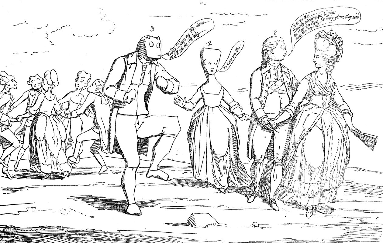 Monumenten onlangs ontdekt op Salisbury Plain, 1782 door Unbekannt