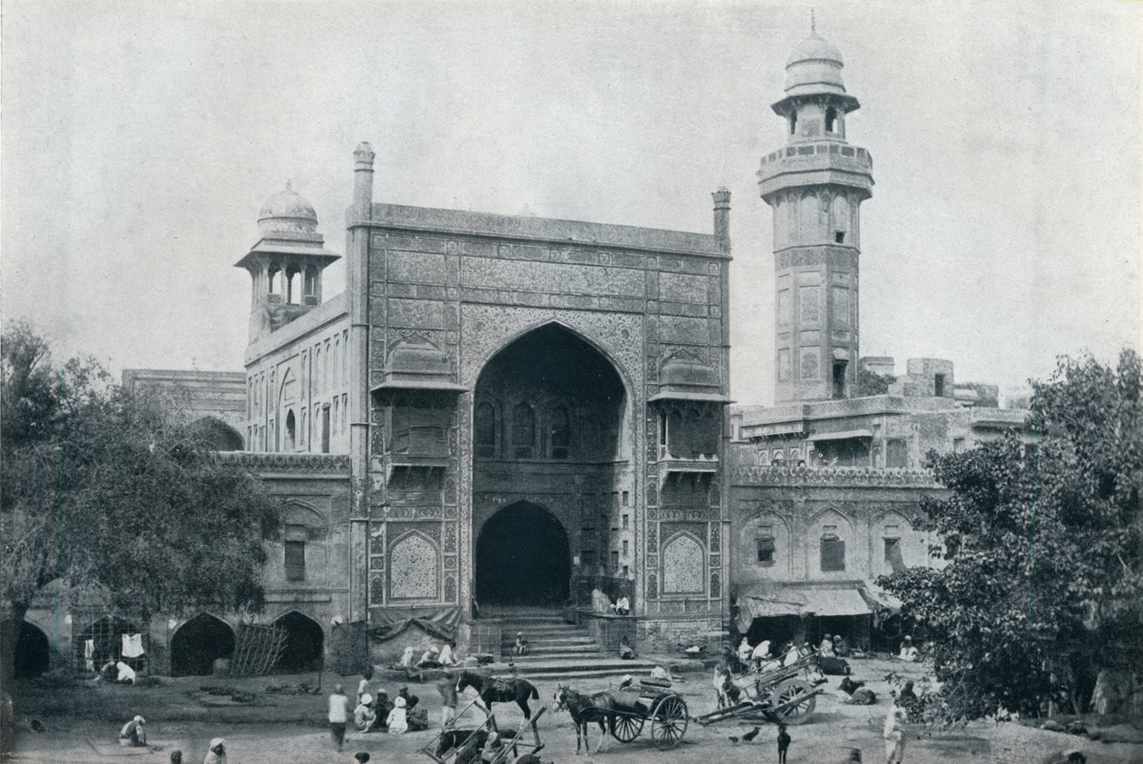 Moskee van Wazir Khan, Lahore, ca. 1942 door Unbekannt