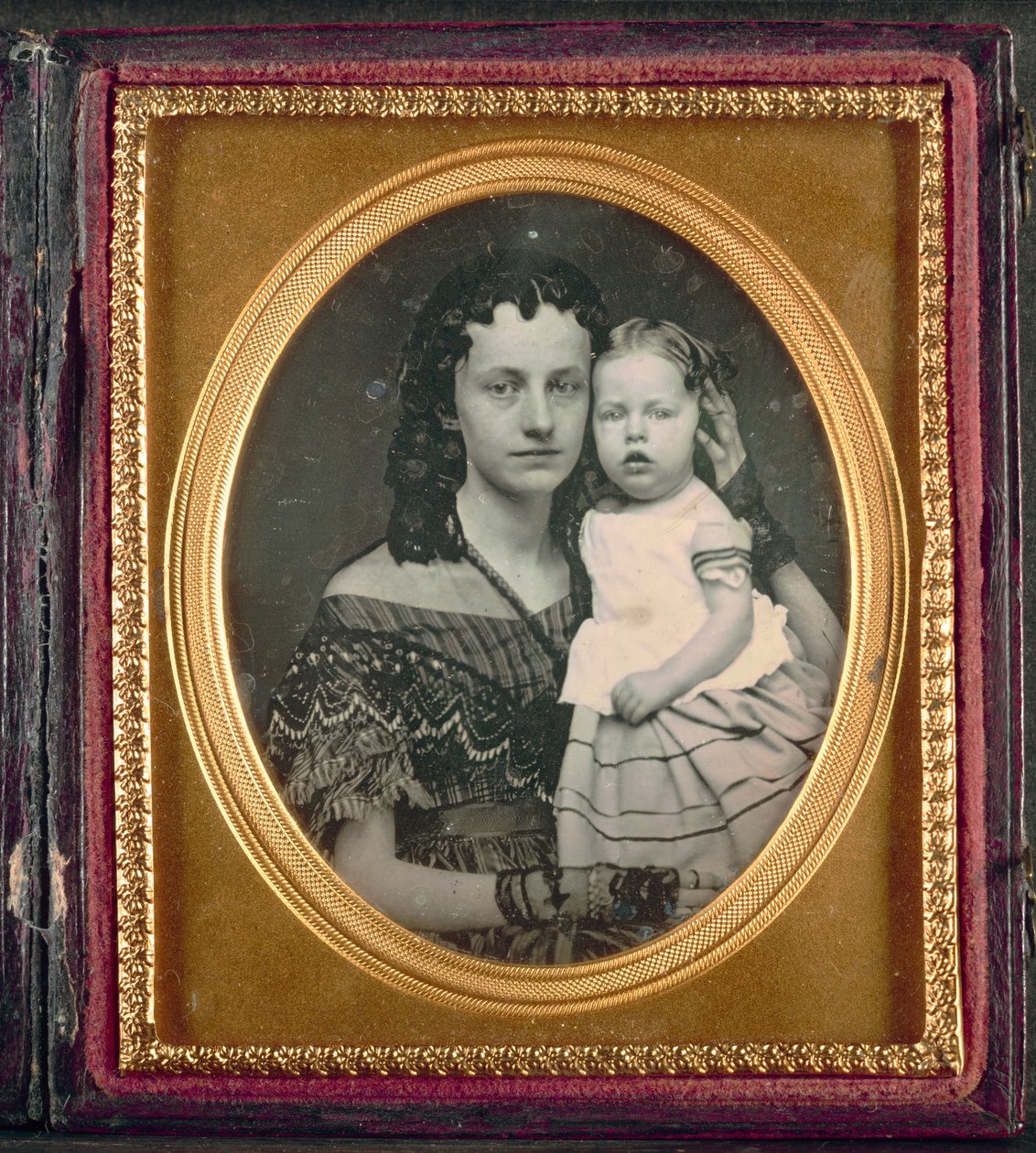 Moeder en kind, ca. 1855 door Unbekannt