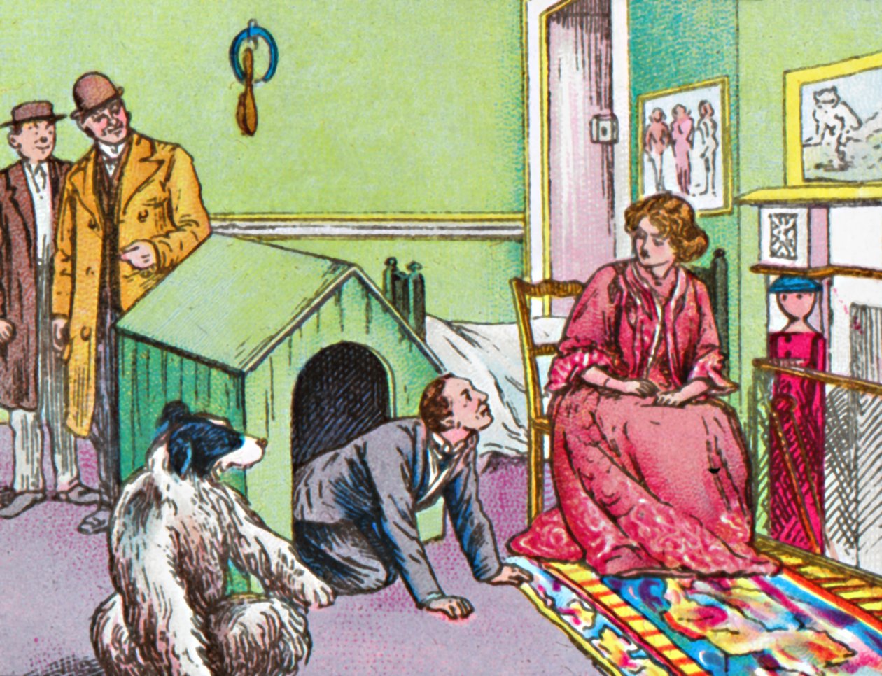Mr Darling in de kennel, ca. 1905 door Unbekannt
