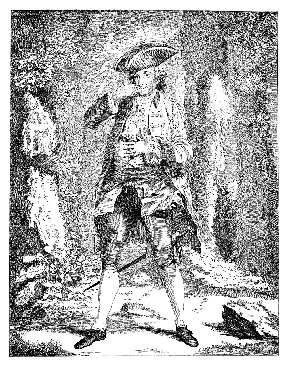 Mr Woodward als Mercutio, 1753 door Unbekannt