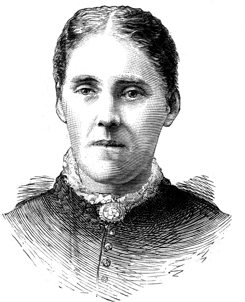 Mevrouw Houghton, vrouw van dominee John Houghton, 1886 door Unbekannt