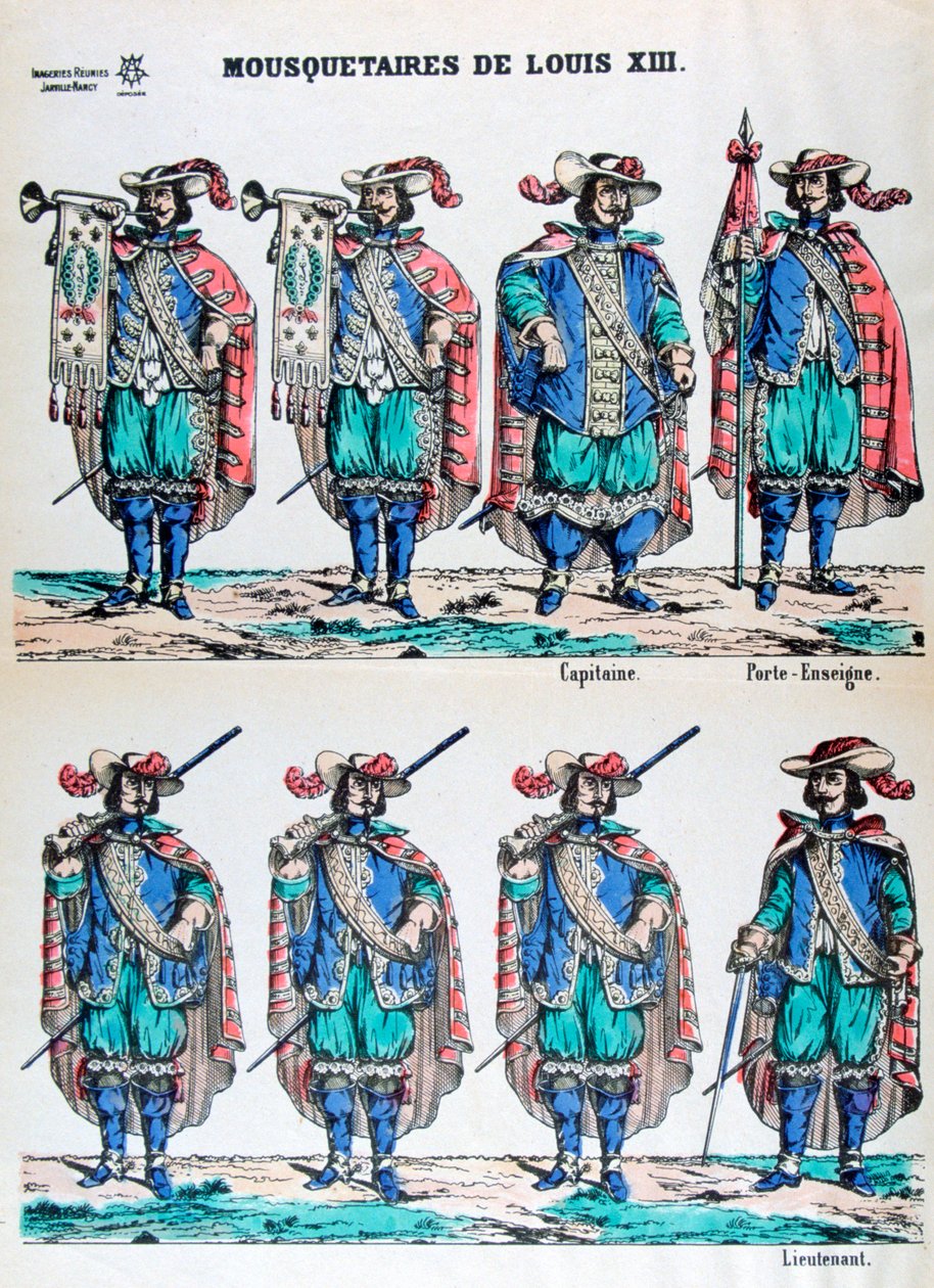 Musketiers van Lodewijk XIII, 17e eeuw 19e eeuw door Unbekannt