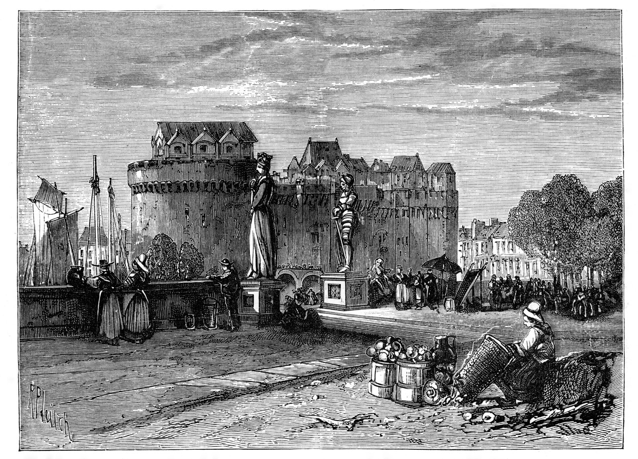 Nantes, aan de Loire, Frankrijk, ca. 1890 door Unbekannt