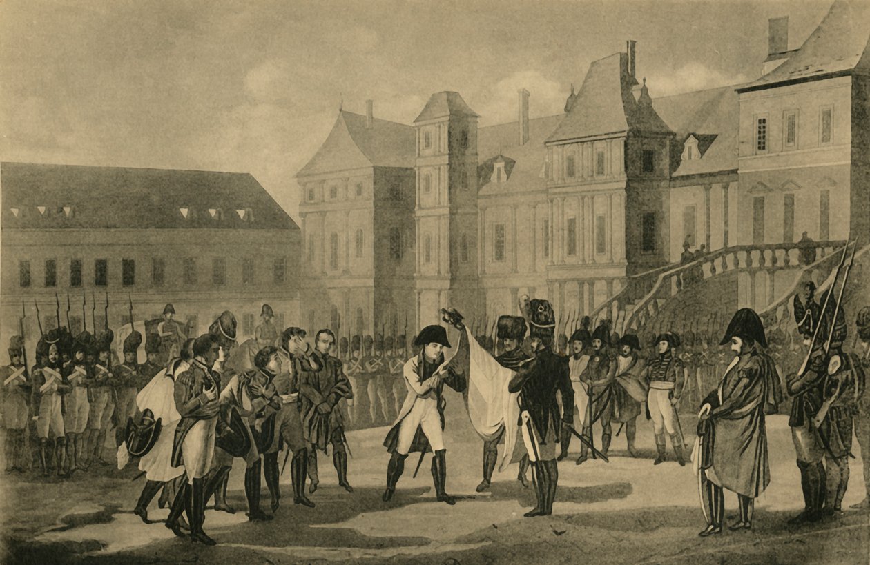 Napoleons Vertrek uit Fontainebleau, 20 april 1814, 1921 door Unbekannt