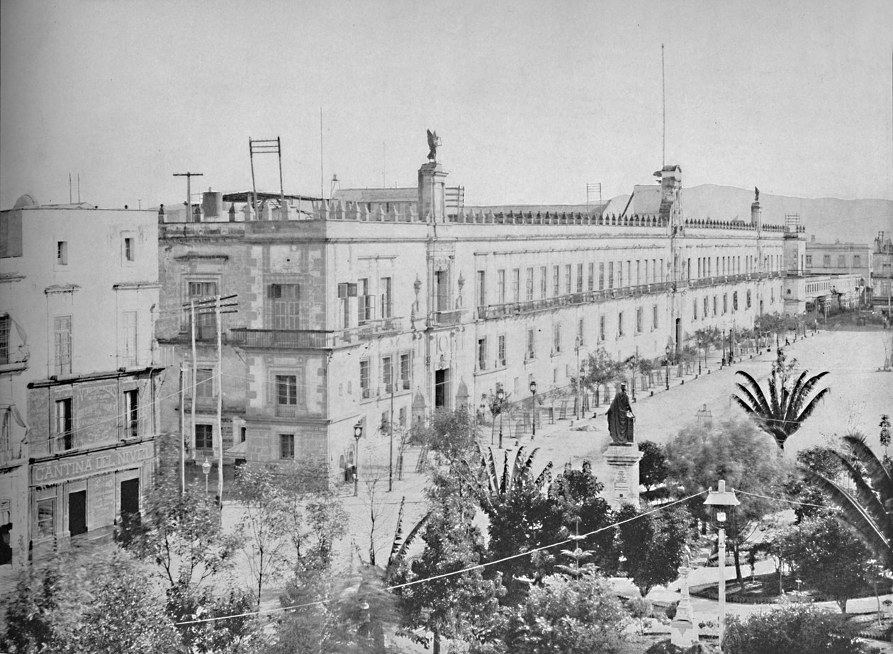 Nationaal Paleis, Mexico-Stad, ca. 1897 door Unbekannt