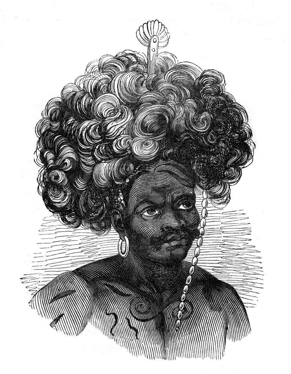 Inboorling van de Papua-eilanden, 1848 door Unbekannt