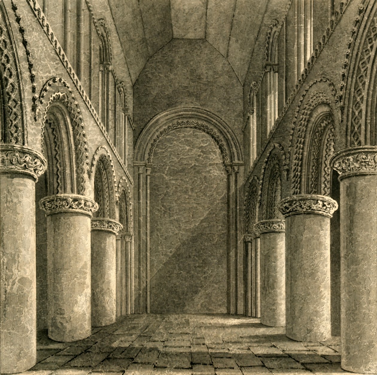 Schip van de Steyning Kerk, 1835 door Unbekannt