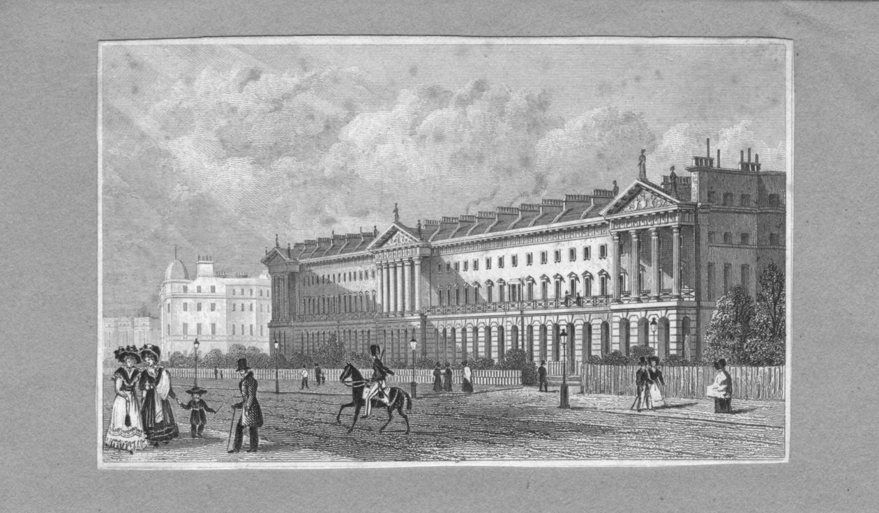 Neoclassicistisch gebouw, 19e eeuw door Unbekannt