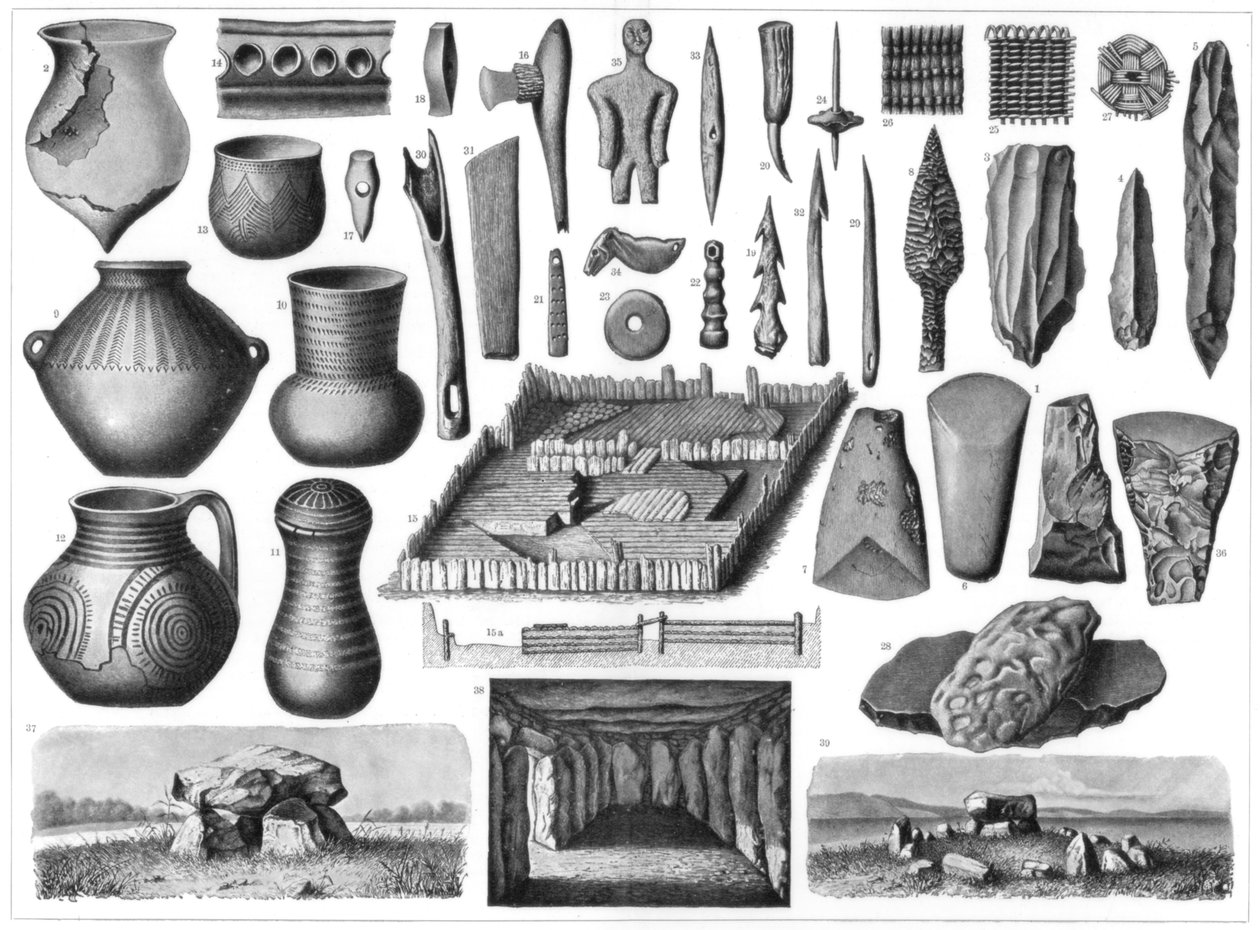 Neolithische Oudheden, 1901 door Unbekannt
