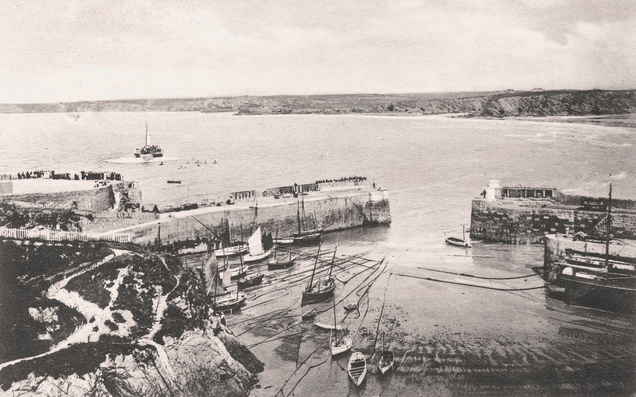 Haven van Newquay, Newquay, Cornwall, 1908 door Unbekannt