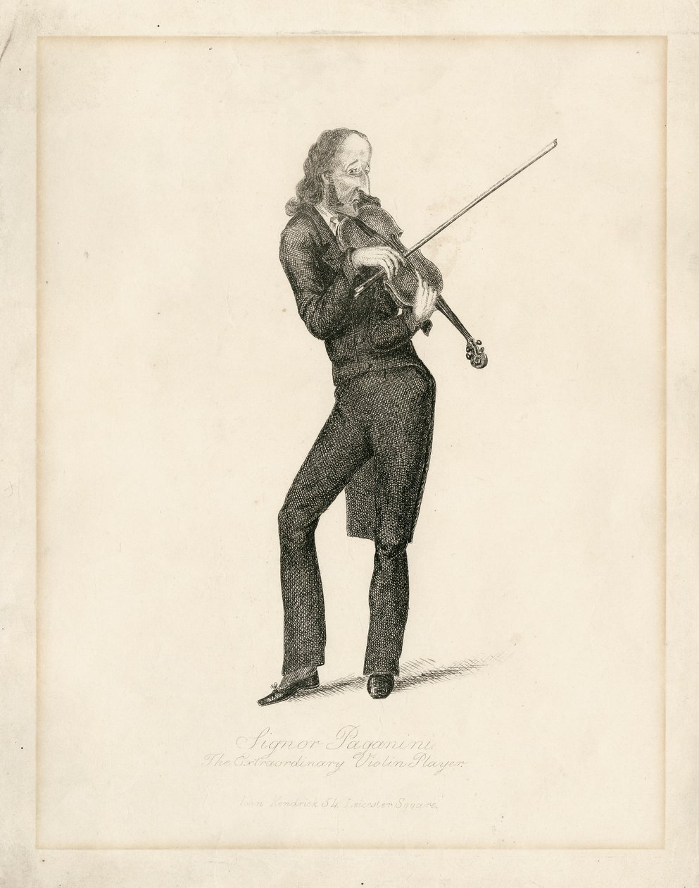 Niccolo Paganini - portret door Unbekannt