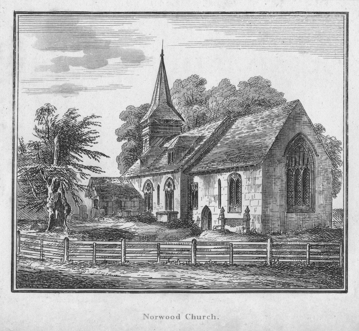 Norwood Kerk, ca. 1792 door Unbekannt