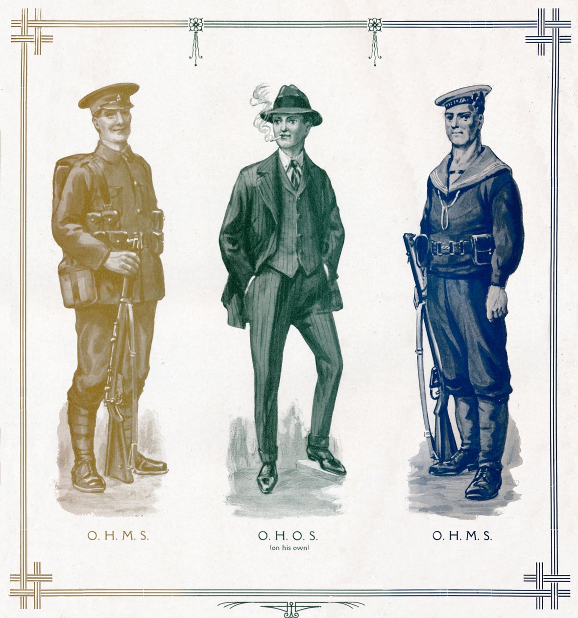 O.H.M.S, O.H.O.S. op eigen houtje, O.H.M.S., 1916 door Unbekannt