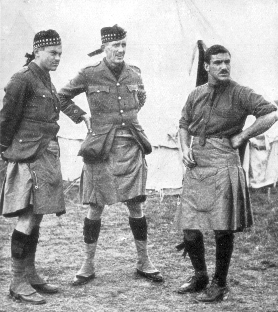 Officieren van de Canadese Hooglanders, 1915 door Unbekannt