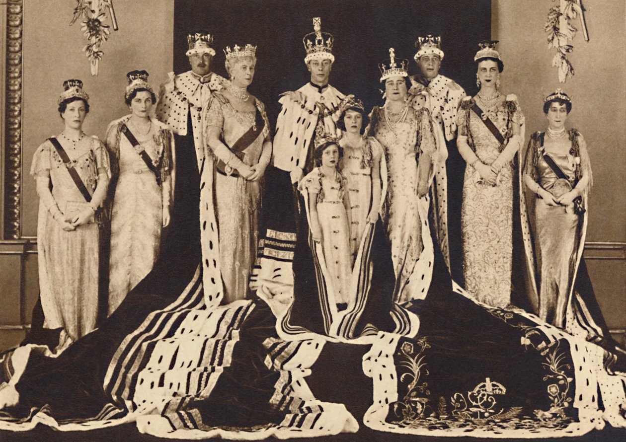 Officiële kroningsgroep, 1937 door Unbekannt