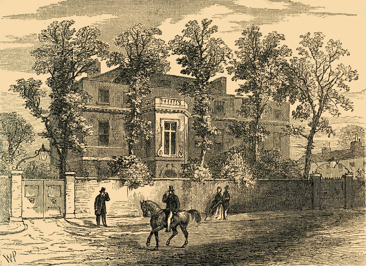 Oude Gore House, in 1830, ca. 1876 door Unbekannt